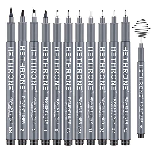 Hethrone Dual Tip Brush Pens Fine Tip Markers for Calligraphy