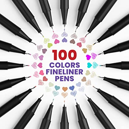 Hethrone 100 Colors Dual Brush Pens Colored Markers With 0.4mm Fine-liner  Tip an for sale online