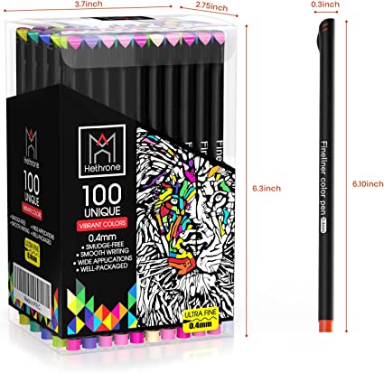 Quality Fineliner Fine Point Pens 0.4Mm Fineliner Color Pen Set