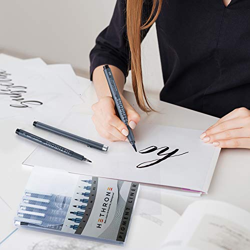 Hethrone Hand Lettering Pens Calligraphy Brush Pen Set 12 Size – HETHRONE