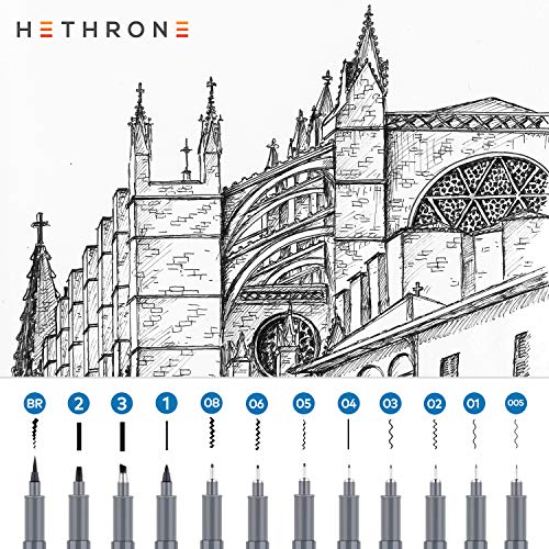 Hethrone Dual Tip Brush Pens Fine Tip Markers for Calligraphy