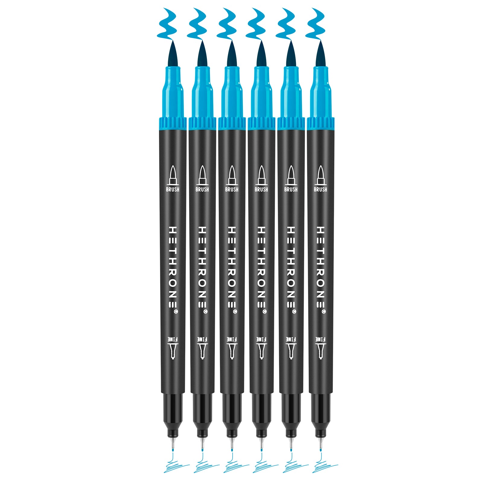Felt Tip Pens, Set of 12 Pastel Brush Tip Calligraphy Pens for Note